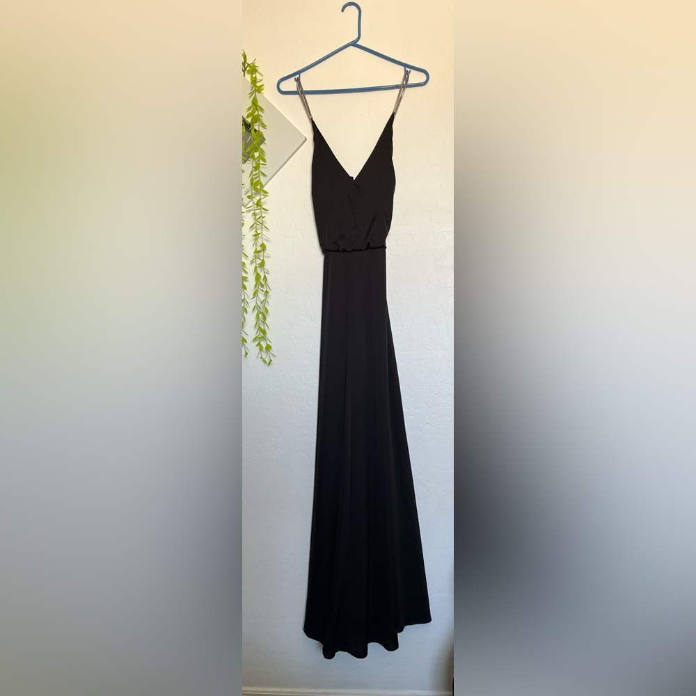 Long Classy Black Evening Dress